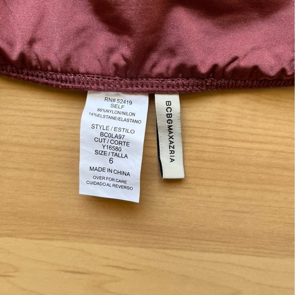 NEW BCBGMaxAzria Women's Two Piece Bikini Set Mauve Size 6 Ruched - Picture 4 of 6